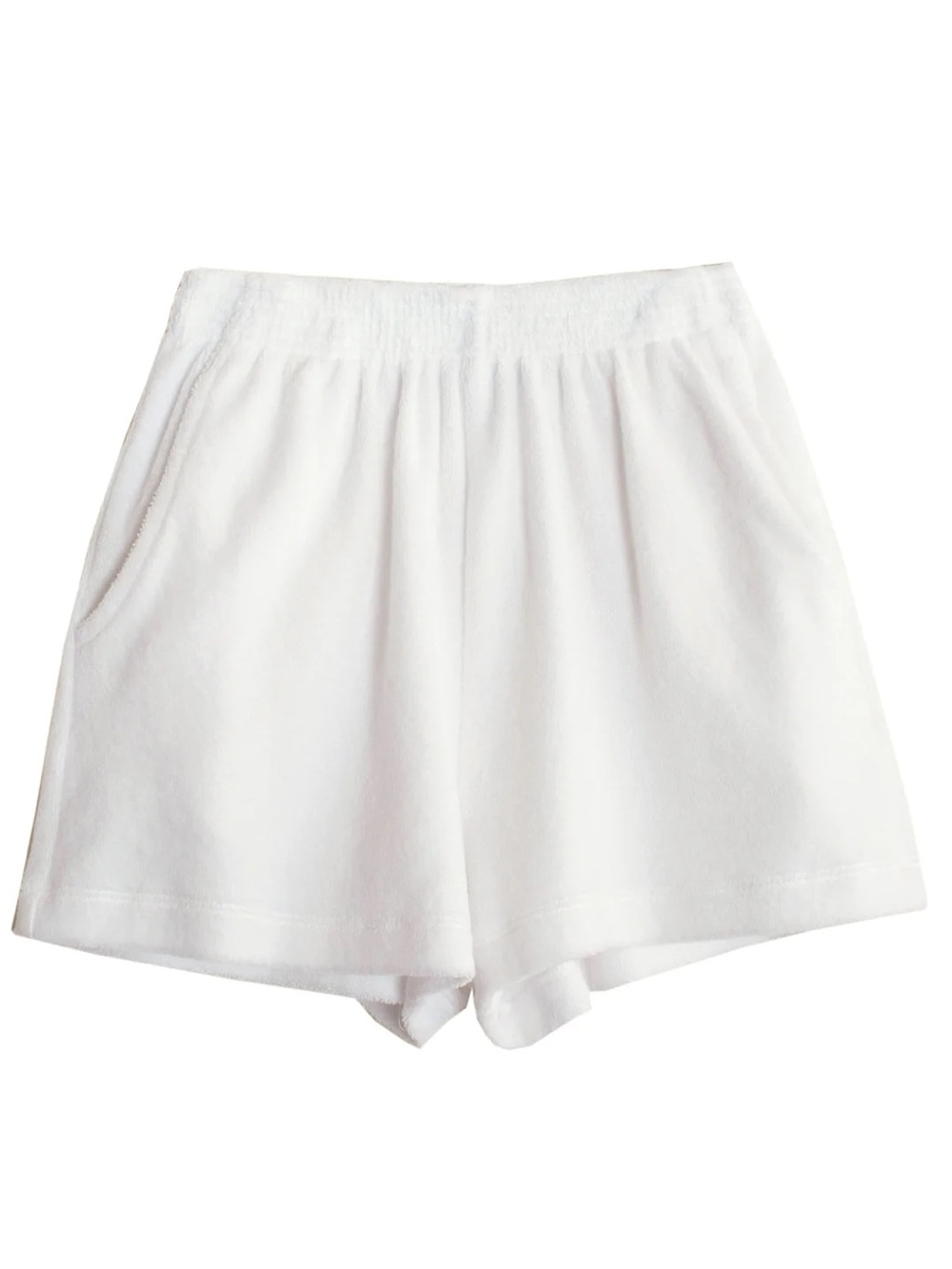 Gil Rodriguez White Terry Port Shorts - L
